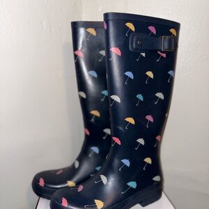 Chooka Navy Umbrella Print Rain Boots